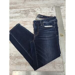 American Eagle Women’s Low Rise Crop Jegging Skinny Jeans Size 2 Dark Wash